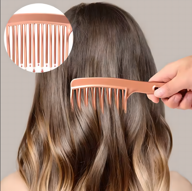 Peigne à dents larges à Double rangée – Démêlage Doux & Élégant